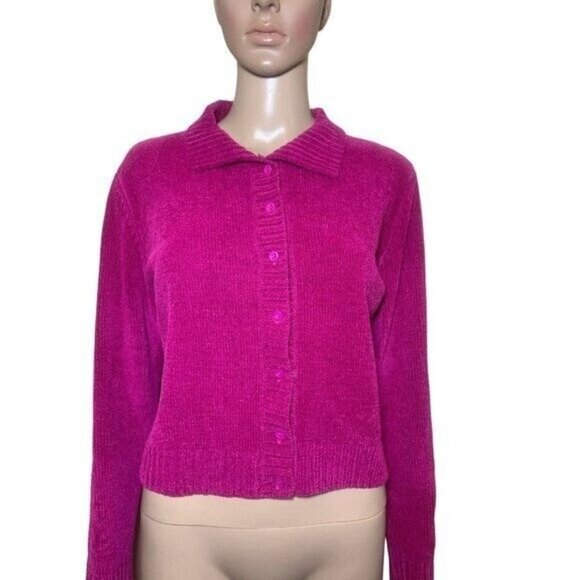 UNIF Cardigan Sweater Crop Top Button Up Long Sleeve Women's Sz S. #36 - Picture 1 of 12